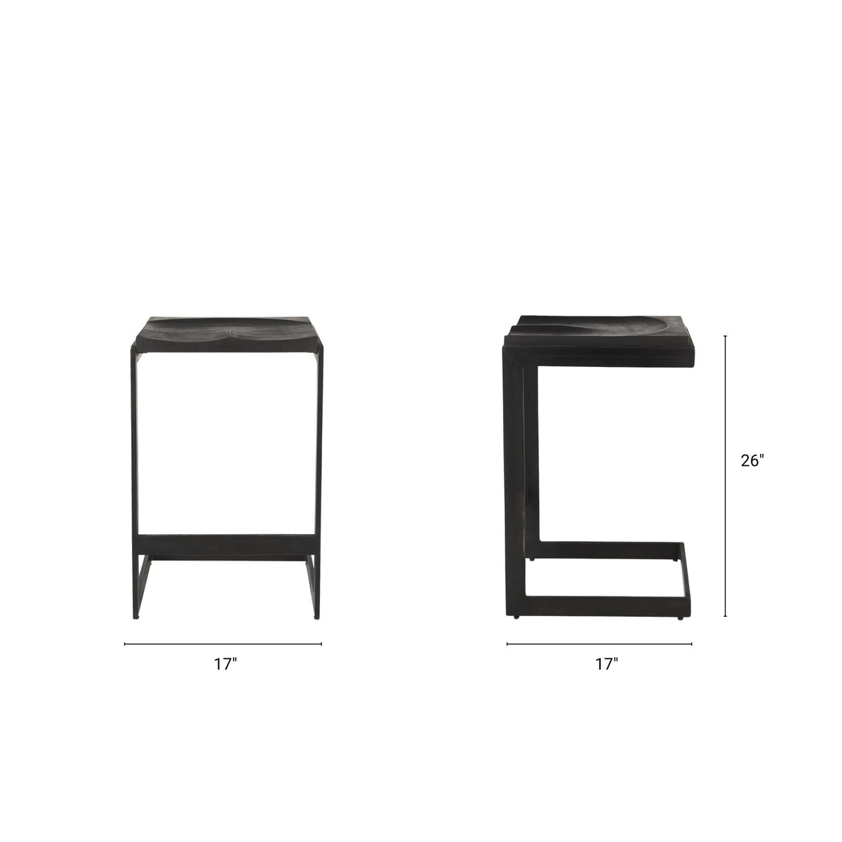 Kiran Wood Counter Stool - 2 Colors - Dekor Butik