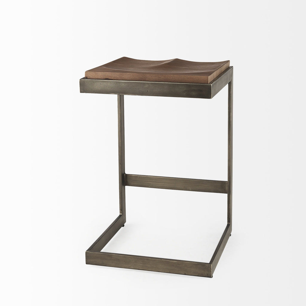 Kiran Wood Counter Stool - 2 Colors - Dekor Butik