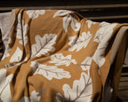 Throw BlanketsKnit Leaf Design Throw Blanket - Dekor Butik