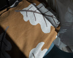 Throw BlanketsKnit Leaf Design Throw Blanket - Dekor Butik