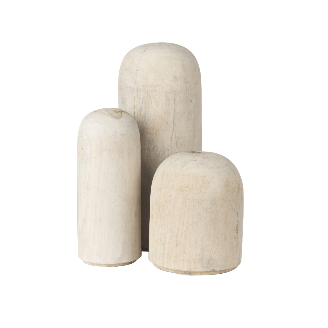 Sculpture & ObjectsKnox White Wash Object - 3 Sizes - Dekor Butik