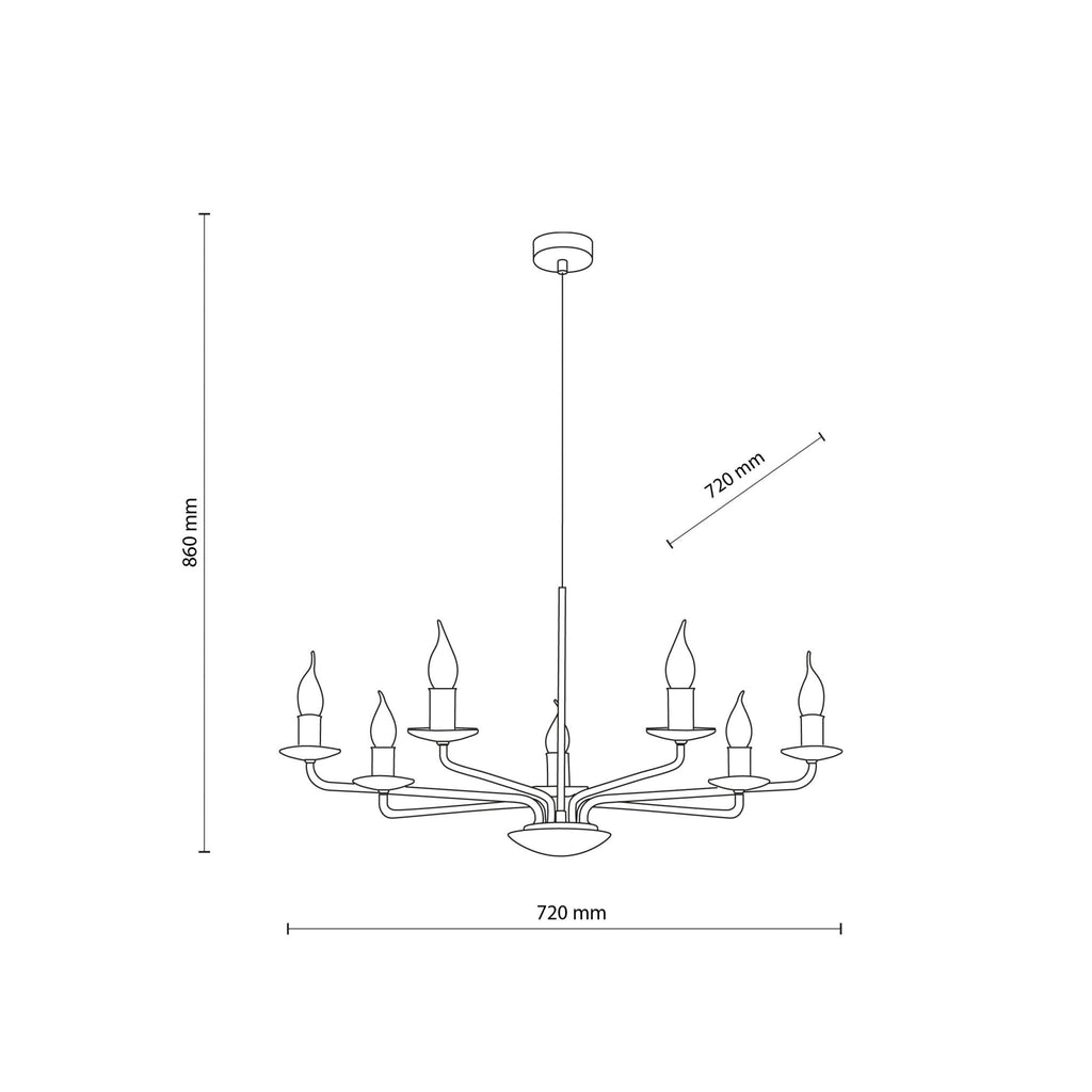 LIMAL Vintage Candle Chandelier Pendant Light for Dining Room, Living Room & Entryway - Dekor Butik