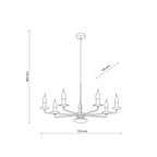 LIMAL Vintage Candle Chandelier Pendant Light for Dining Room, Living Room & Entryway - Dekor Butik