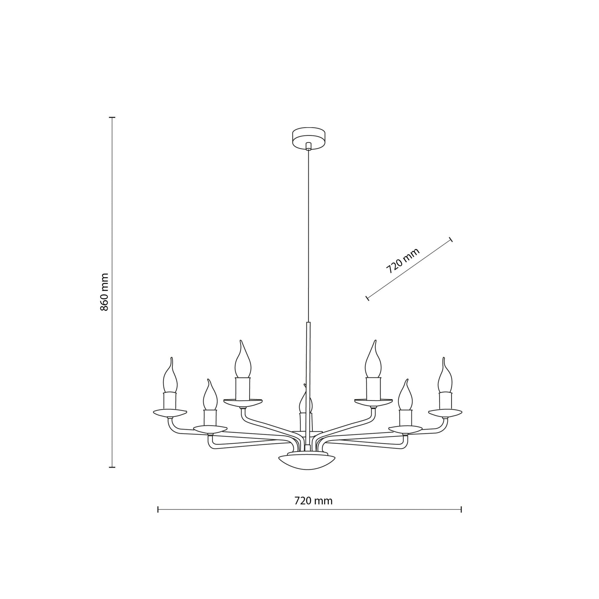 LIMAL Vintage Candle Chandelier Pendant Light for Dining Room, Living Room & Entryway - Dekor Butik