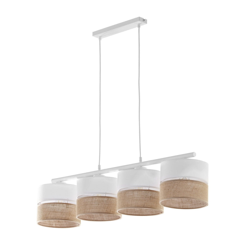 Linobianco Natural Linen Scandinavian Pendant Light for Kitchen & Dining - Dekor Butik