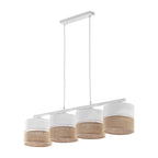 Linobianco Natural Linen Scandinavian Pendant Light for Kitchen & Dining - Dekor Butik