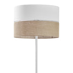 LINOBIANCO Natural Woven Floor Lamp for Living Room, Bedroom & Reading Nook – Scandinavian Minimalist Lighting - Dekor Butik
