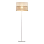 LINOBIANCO Natural Woven Floor Lamp for Living Room, Bedroom & Reading Nook – Scandinavian Minimalist Lighting - Dekor Butik