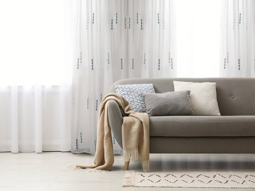 CurtainsLodi Subtle Embroidered Sheer Grommet Curtain 108" x 95" - Dekor Butik
