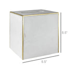 DecorLoren Tissue Holder, Marble & Brass - Dekor Butik