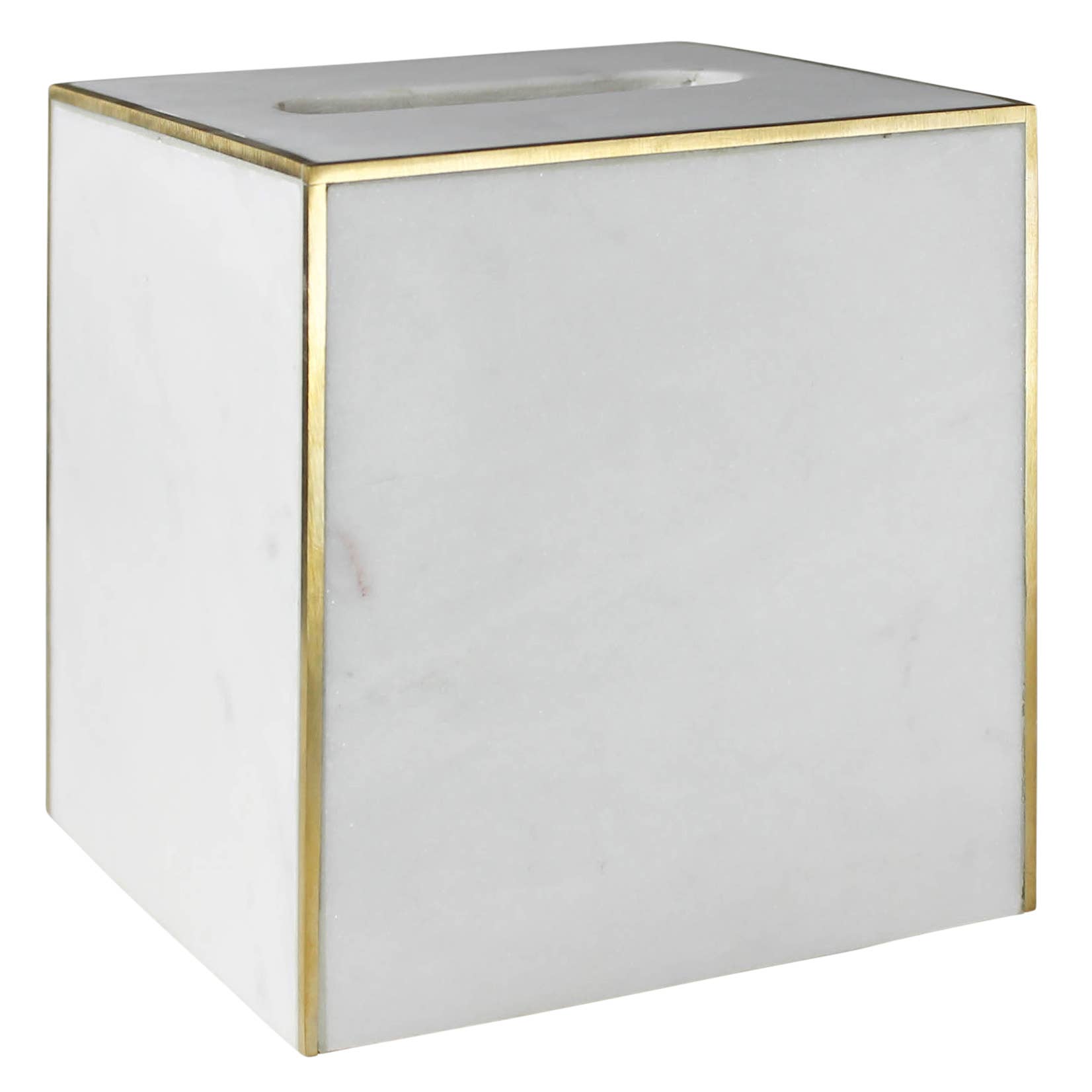 DecorLoren Tissue Holder, Marble & Brass - Dekor Butik