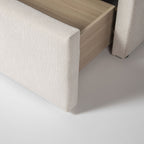 baseLourdes King Storage Drawer Bed - Cream - Dekor Butik