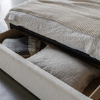 baseLourdes King Storage Drawer Bed - Cream - Dekor Butik