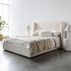 baseLourdes Queen Storage Drawer Bed - Cream - Dekor Butik
