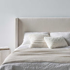 baseLourdes Queen Storage Drawer Bed - Cream - Dekor Butik