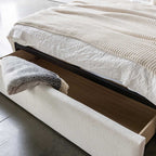baseLourdes Queen Storage Drawer Bed - Cream - Dekor Butik