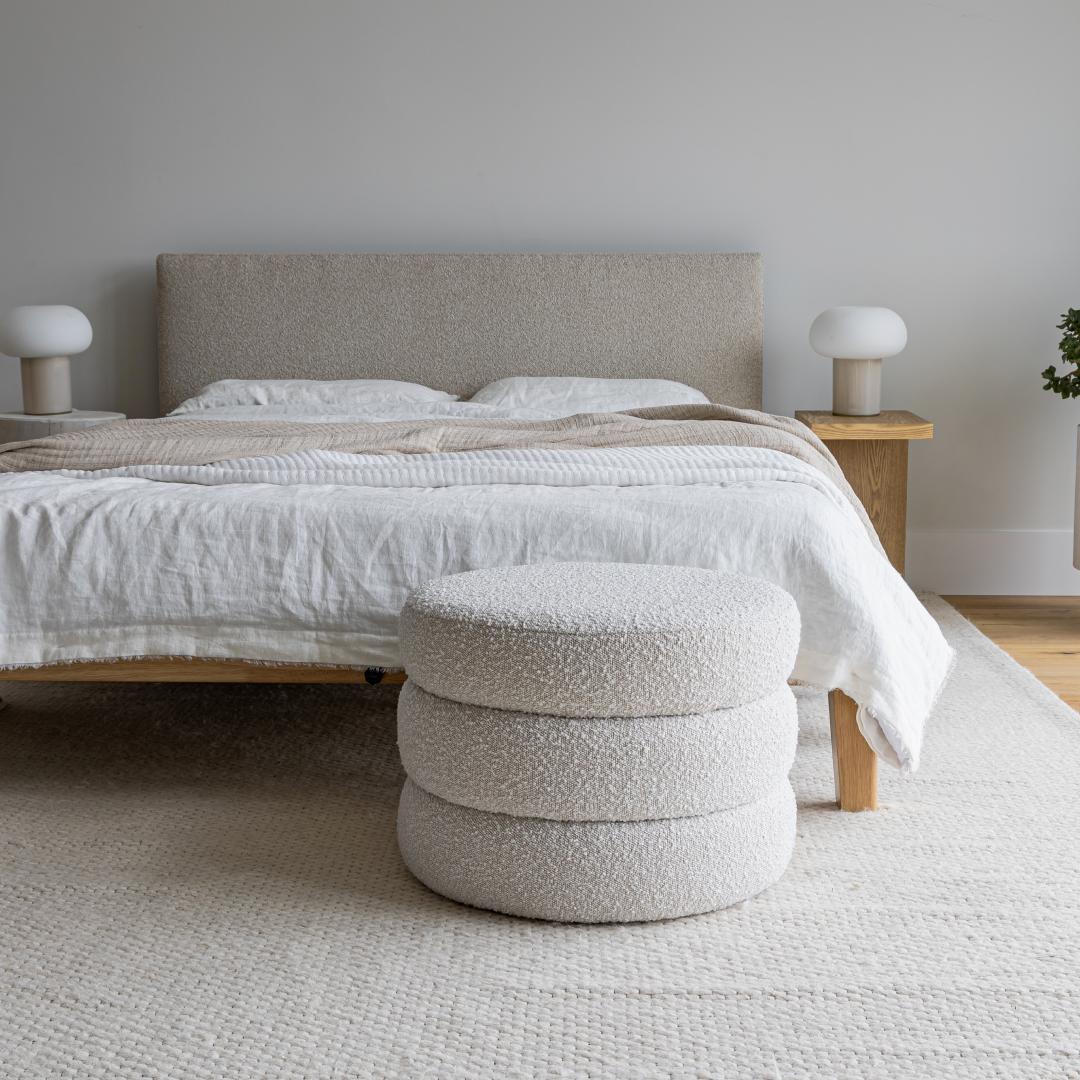 baseLuna Tool - free King Bed - Buff - Dekor Butik