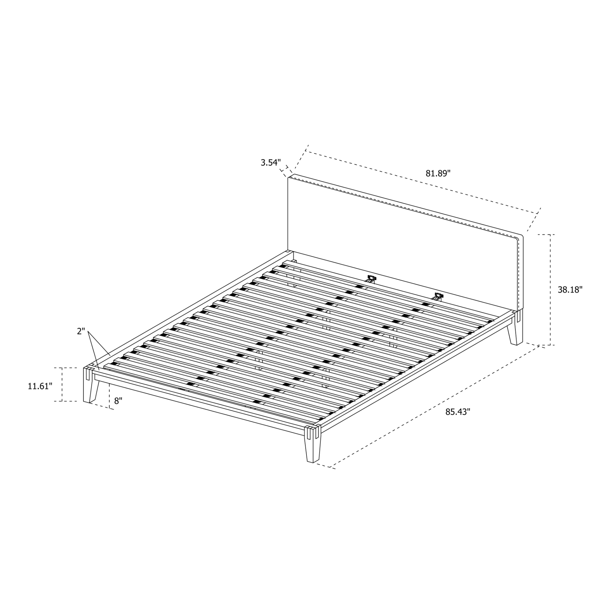 baseLuna Tool - free King Bed - Buff - Dekor Butik