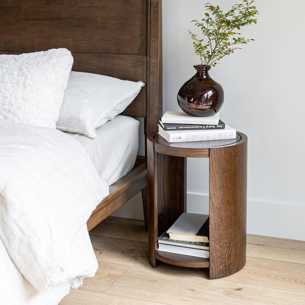 baseLuna Wood Tool - Free Double Bed - Coffee - Dekor Butik