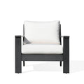 sofasMagnolia Black Aluminum Club Chair with Sunbrella® Cushions - Dekor Butik