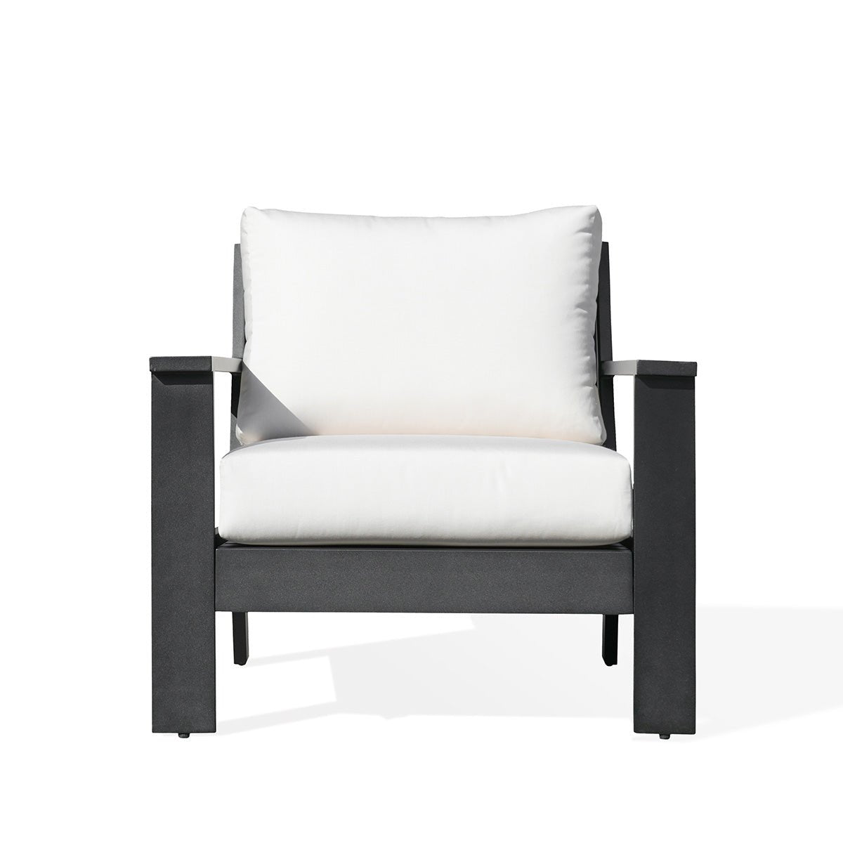 sofasMagnolia Black Aluminum Club Chair with Sunbrella® Cushions - Dekor Butik