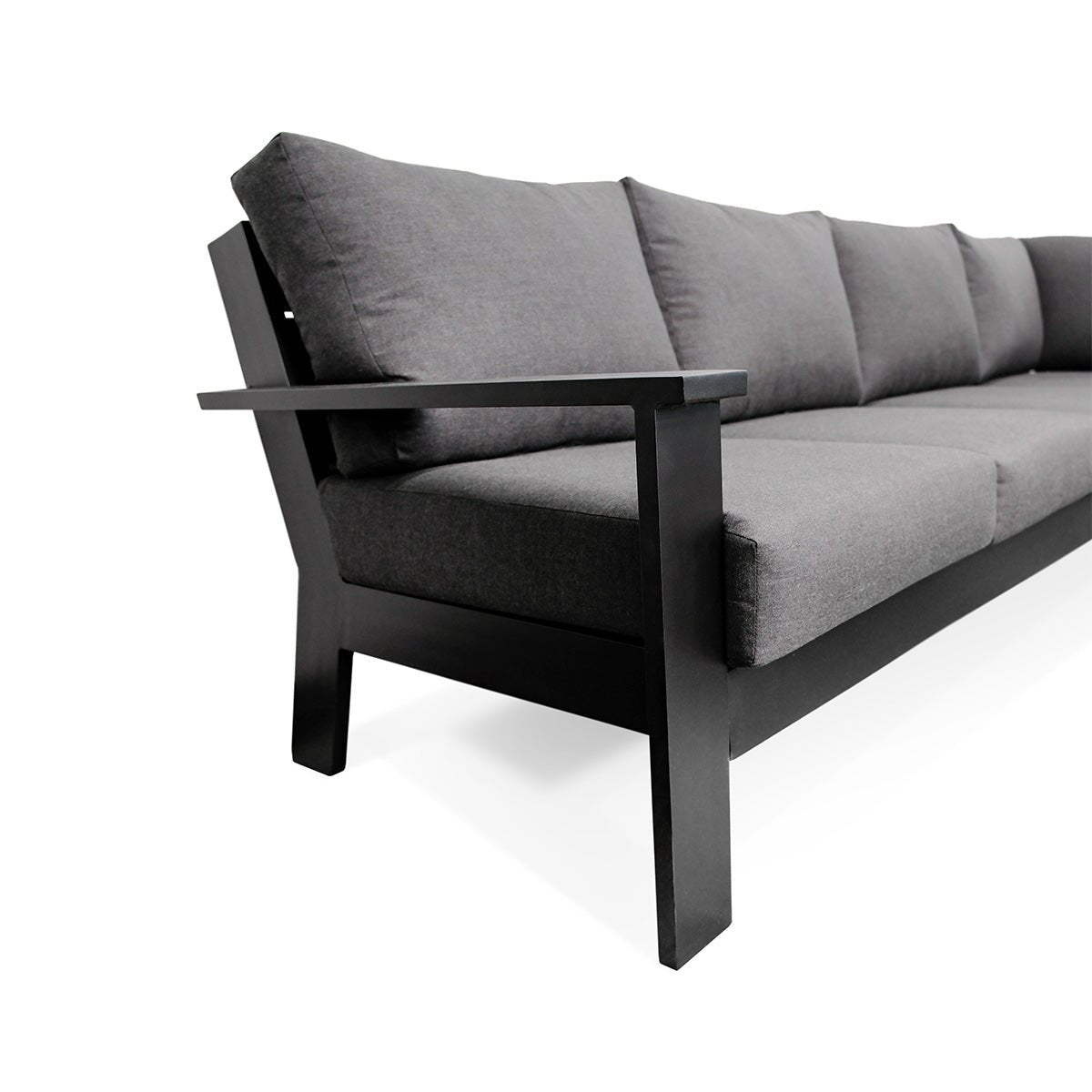 sectionalMagnolia Black Aluminum Sectional with Sunbrella® Cushions - Dekor Butik