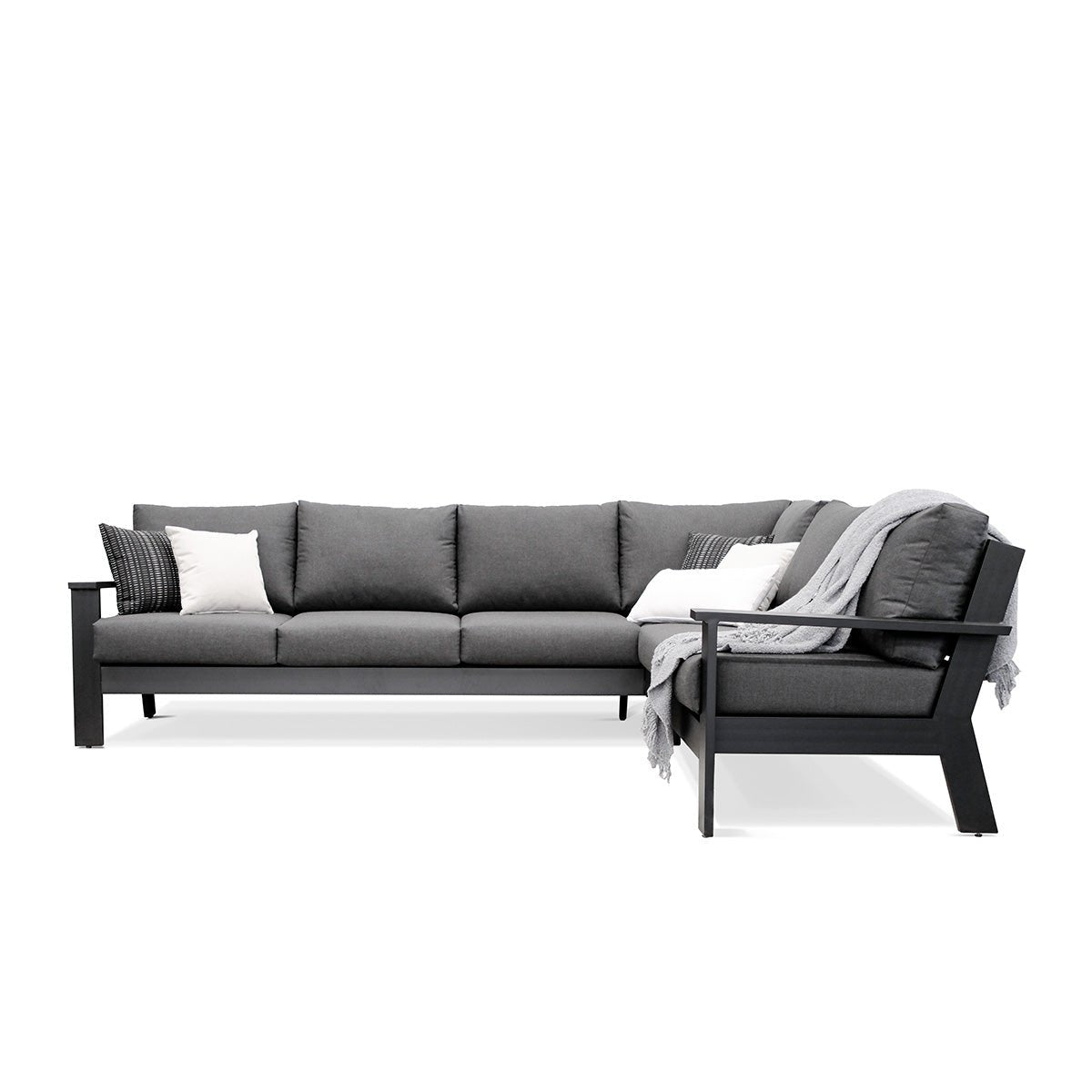 sectionalMagnolia Black Aluminum Sectional with Sunbrella® Cushions - Dekor Butik