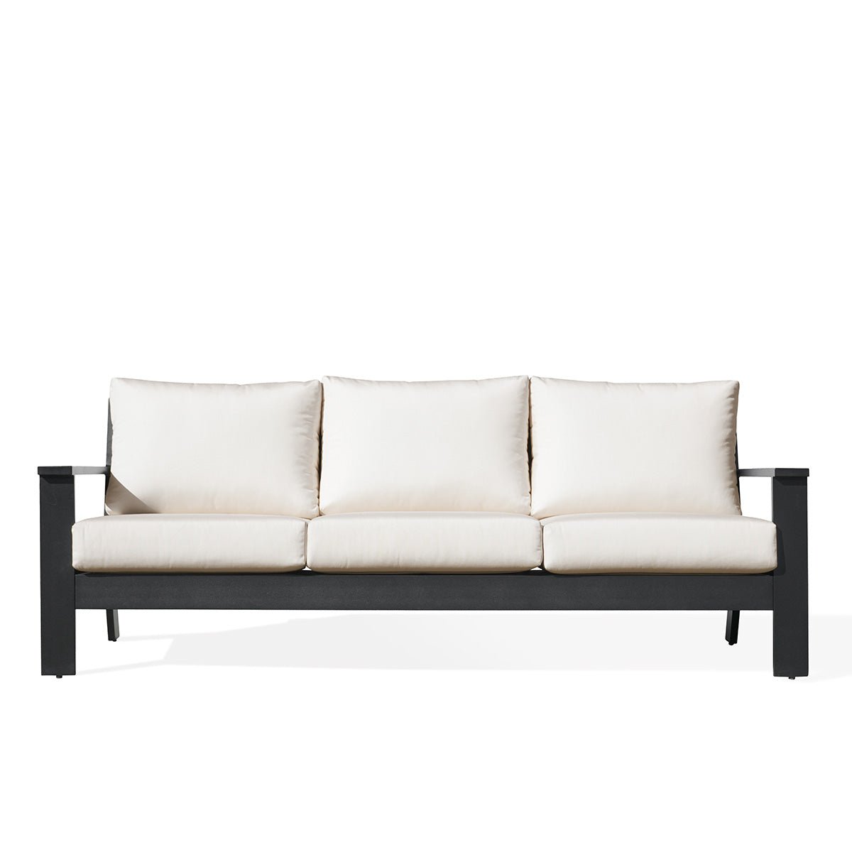 sofasMagnolia Black Aluminum Sofa with Sunbrella® Cushions - Dekor Butik