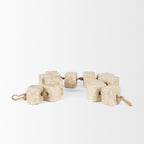 Mala Beige Paper Mache Cube Garland - Dekor Butik