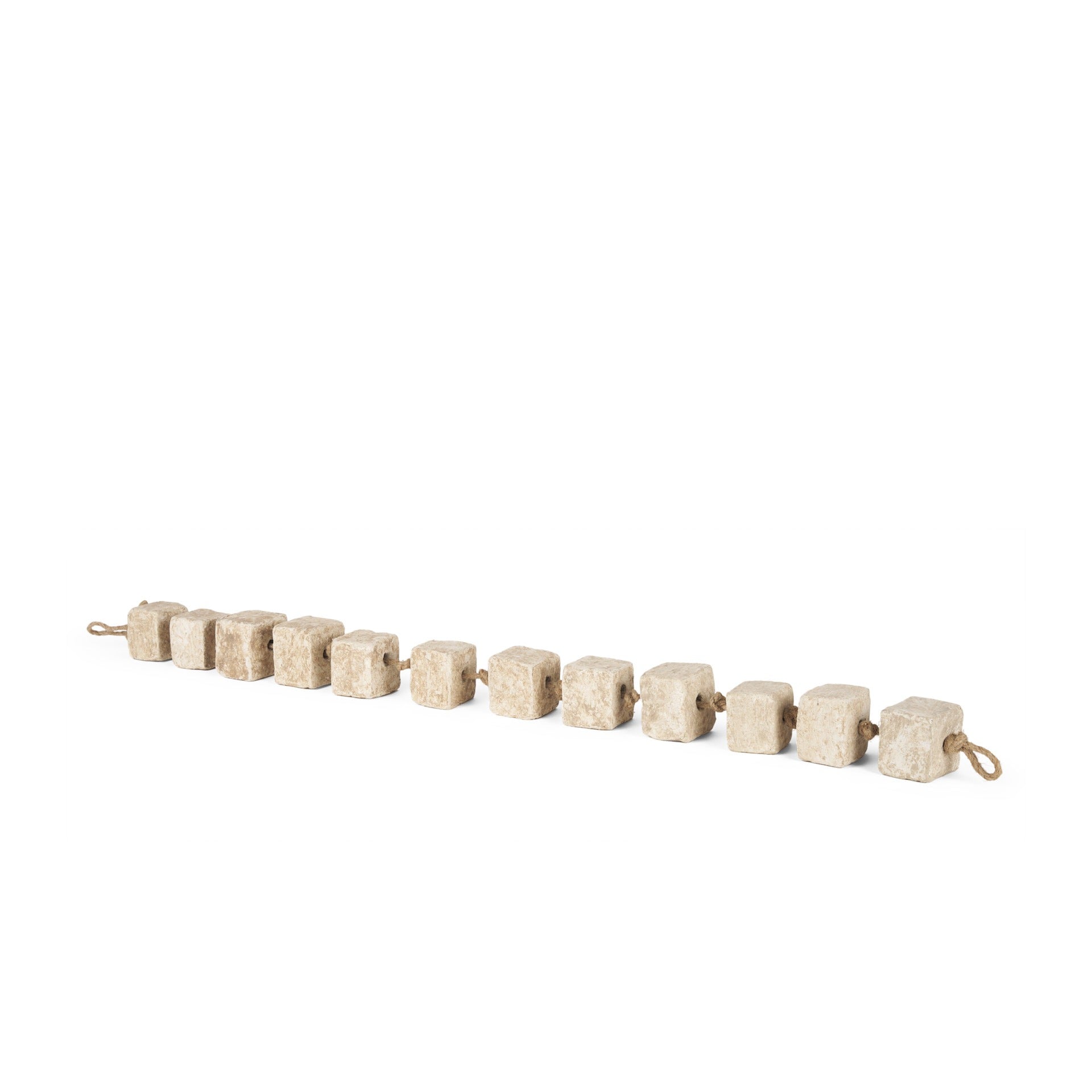 Mala Beige Paper Mache Cube Garland - Dekor Butik