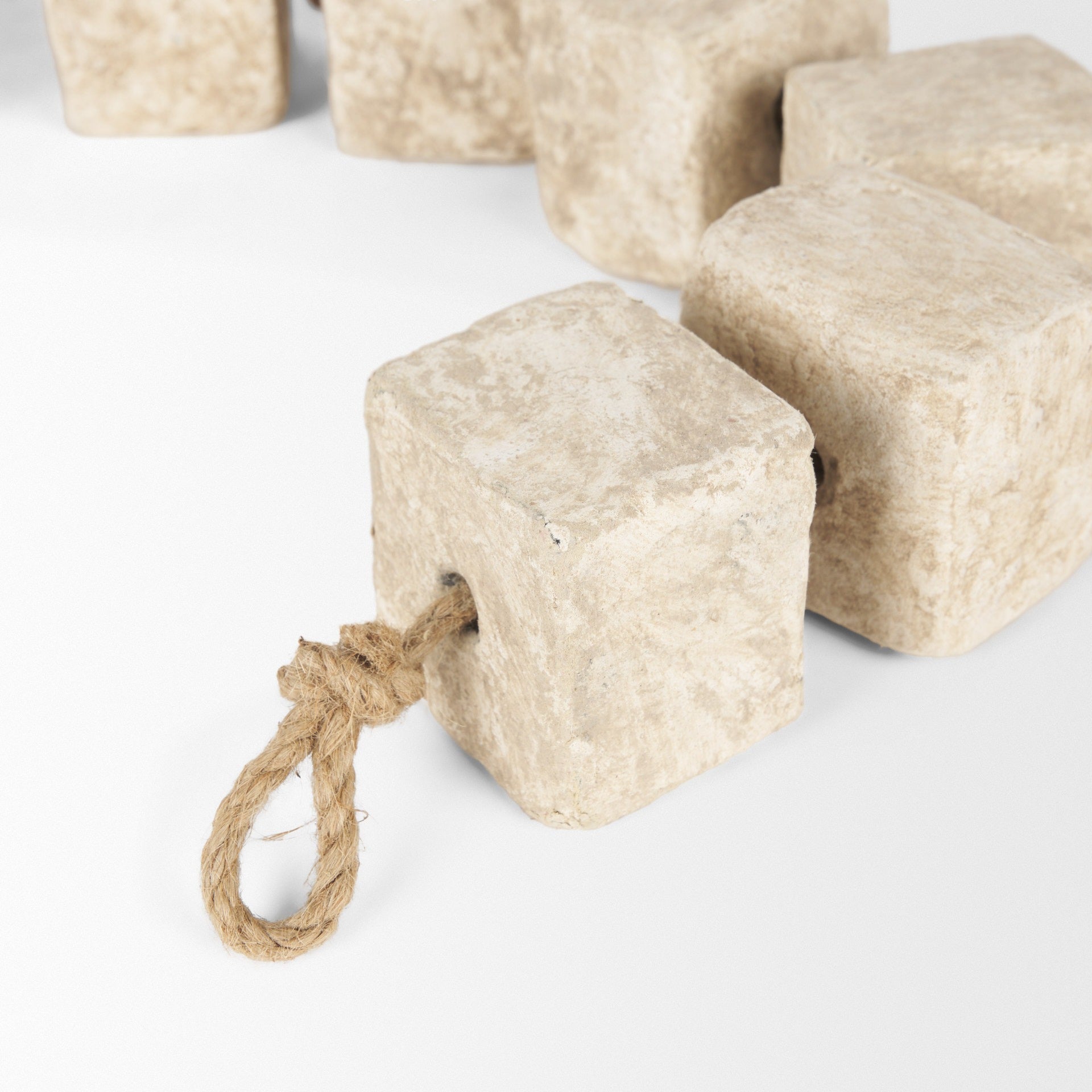 Mala Beige Paper Mache Cube Garland - Dekor Butik