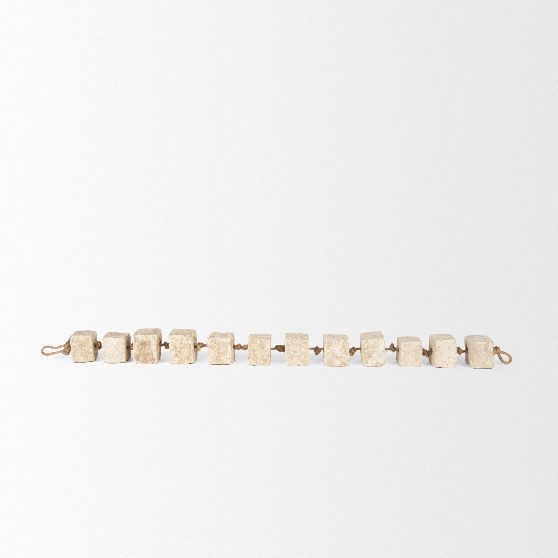 Mala Beige Paper Mache Cube Garland - Dekor Butik