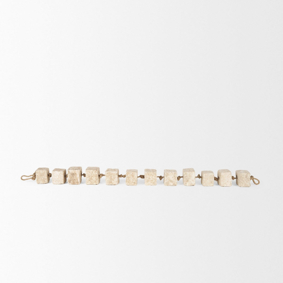 Mala Beige Paper Mache Cube Garland - Dekor Butik