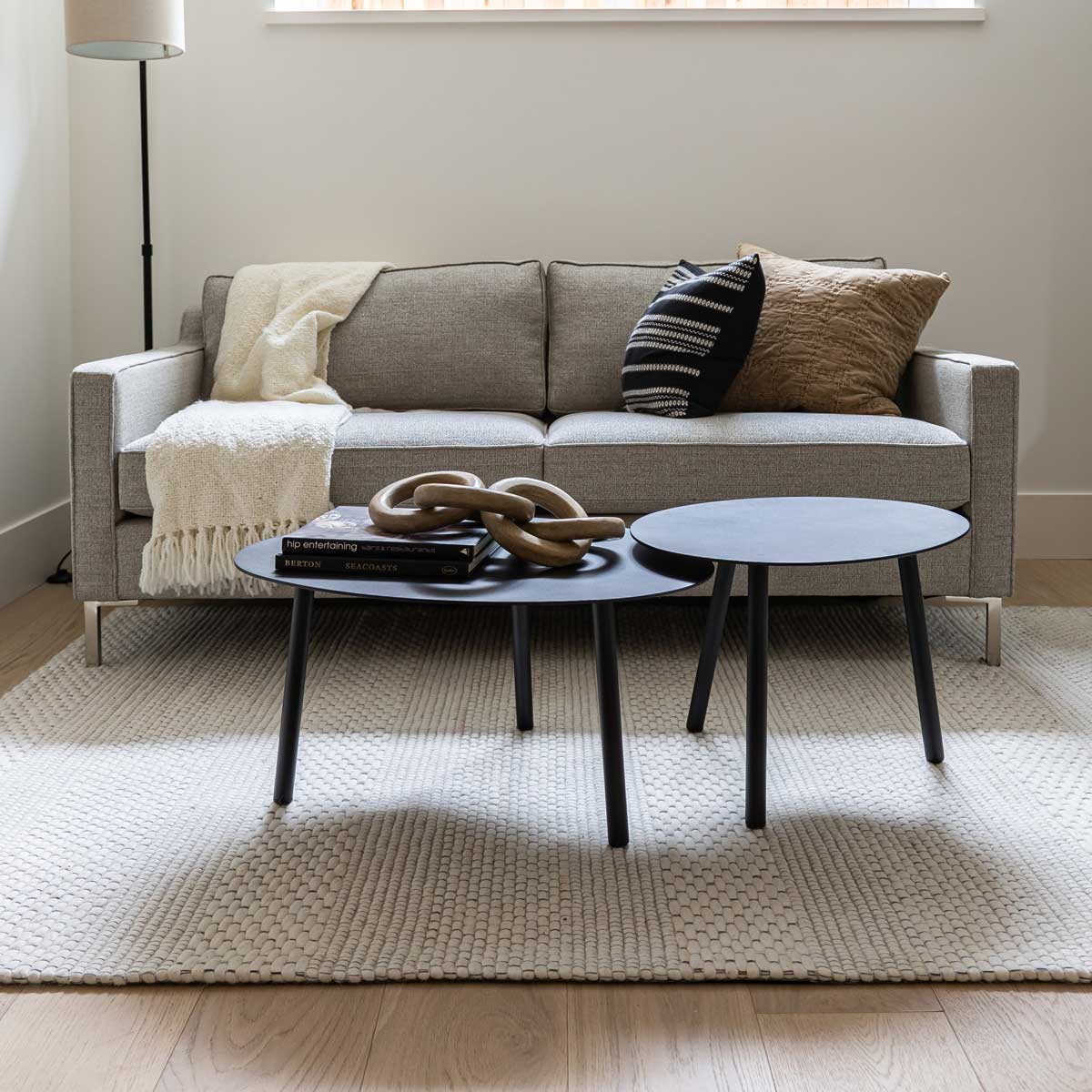 baseMalibu Coffee Table Set of 2 - Black - Dekor Butik