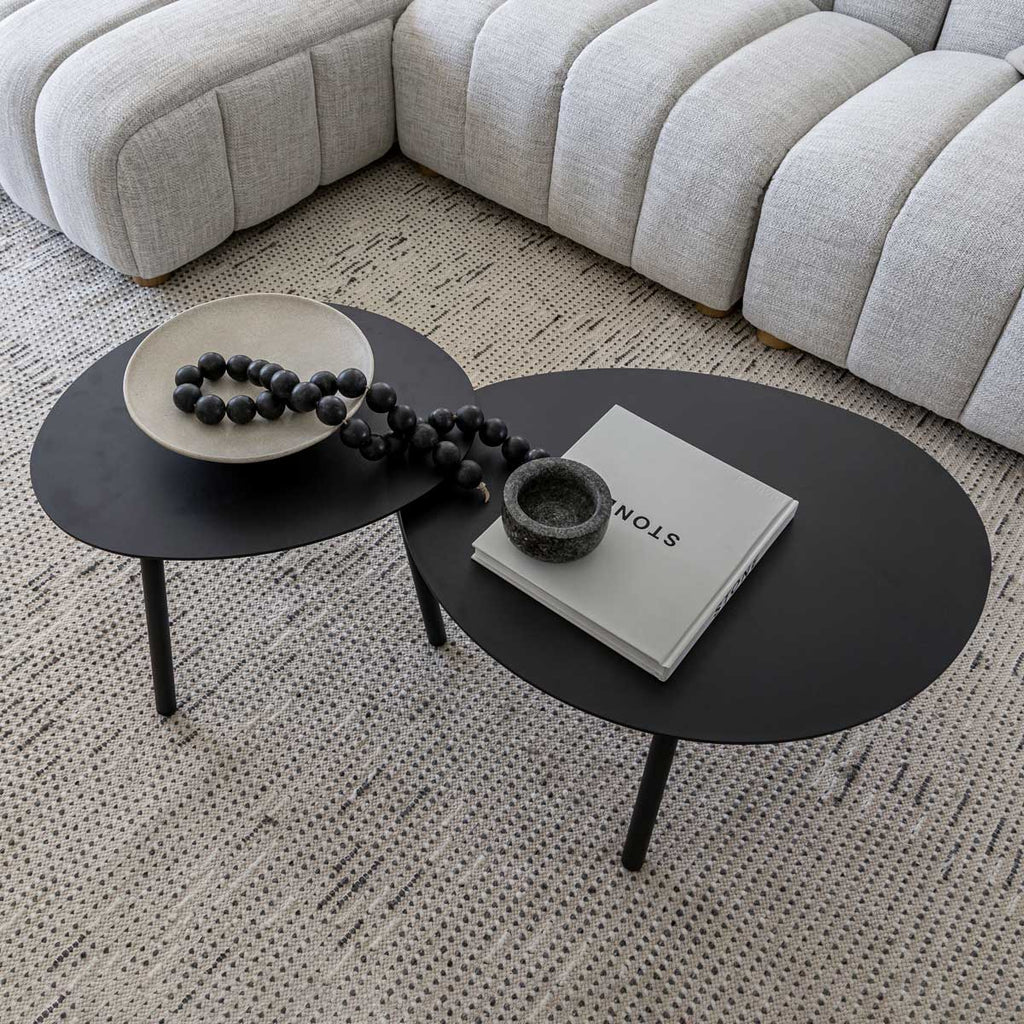 baseMalibu Coffee Table Set of 2 - Black - Dekor Butik