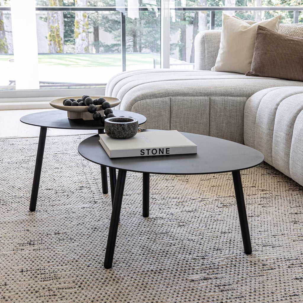 baseMalibu Coffee Table Set of 2 - Black - Dekor Butik