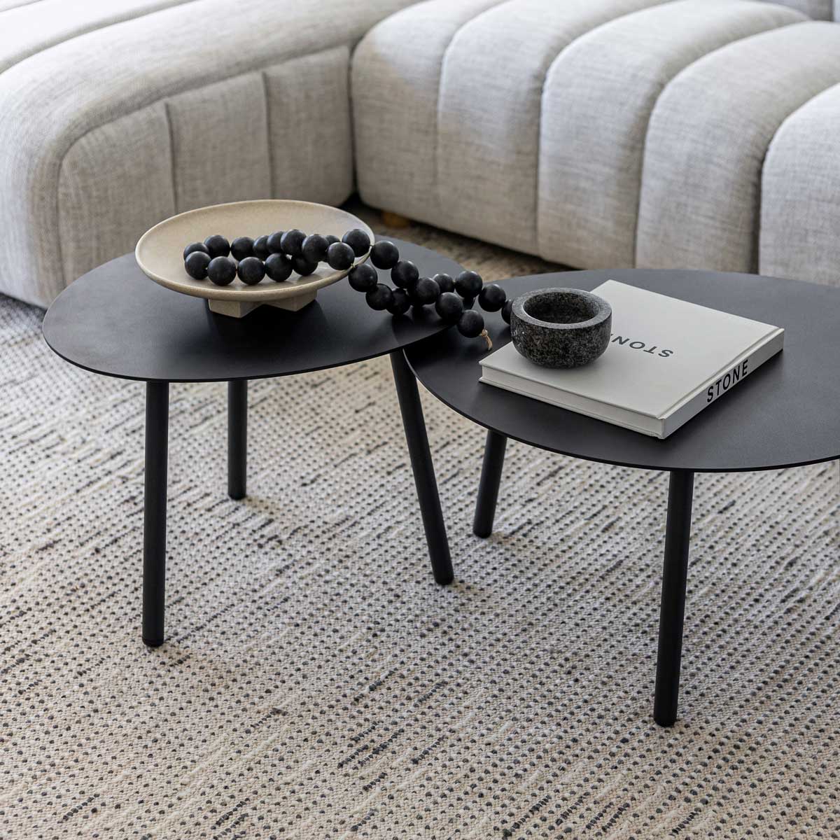 baseMalibu Coffee Table Set of 2 - Black - Dekor Butik