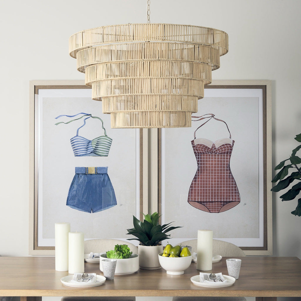 Marimba Natural can 6 Tier Chandelier - Dekor Butik