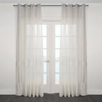 CurtainsMassa Classic Embroidered Sheer Grommet Curtain 80"x 95" - Dekor Butik