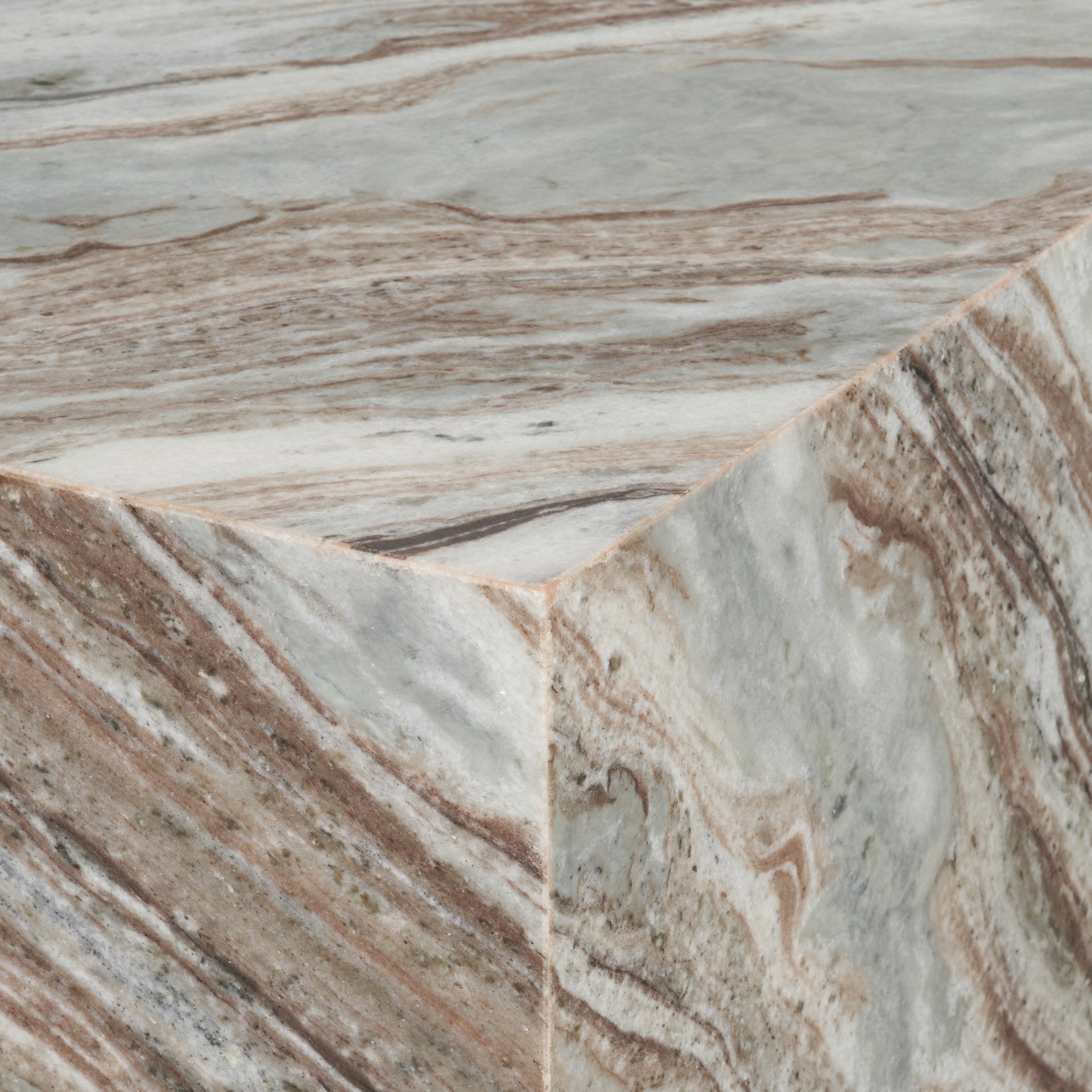 Matteo Solid Pink Marble Rectangular Coffee Table - Dekor Butik