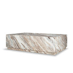 Matteo Solid Pink Marble Rectangular Coffee Table - Dekor Butik