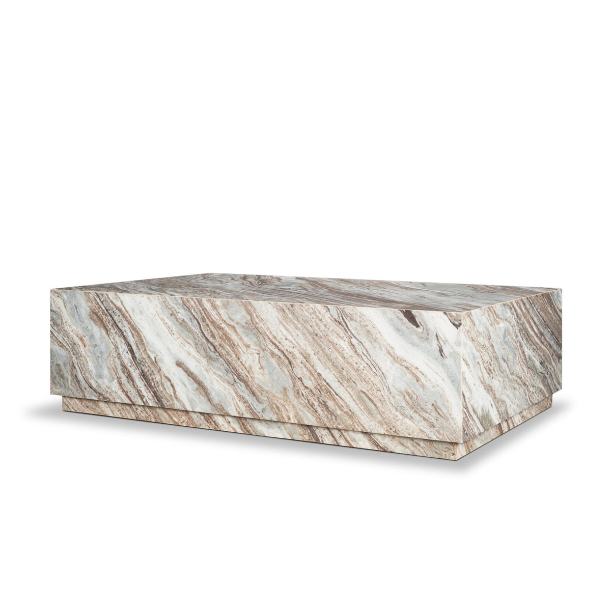 Matteo Solid Pink Marble Rectangular Coffee Table - Dekor Butik