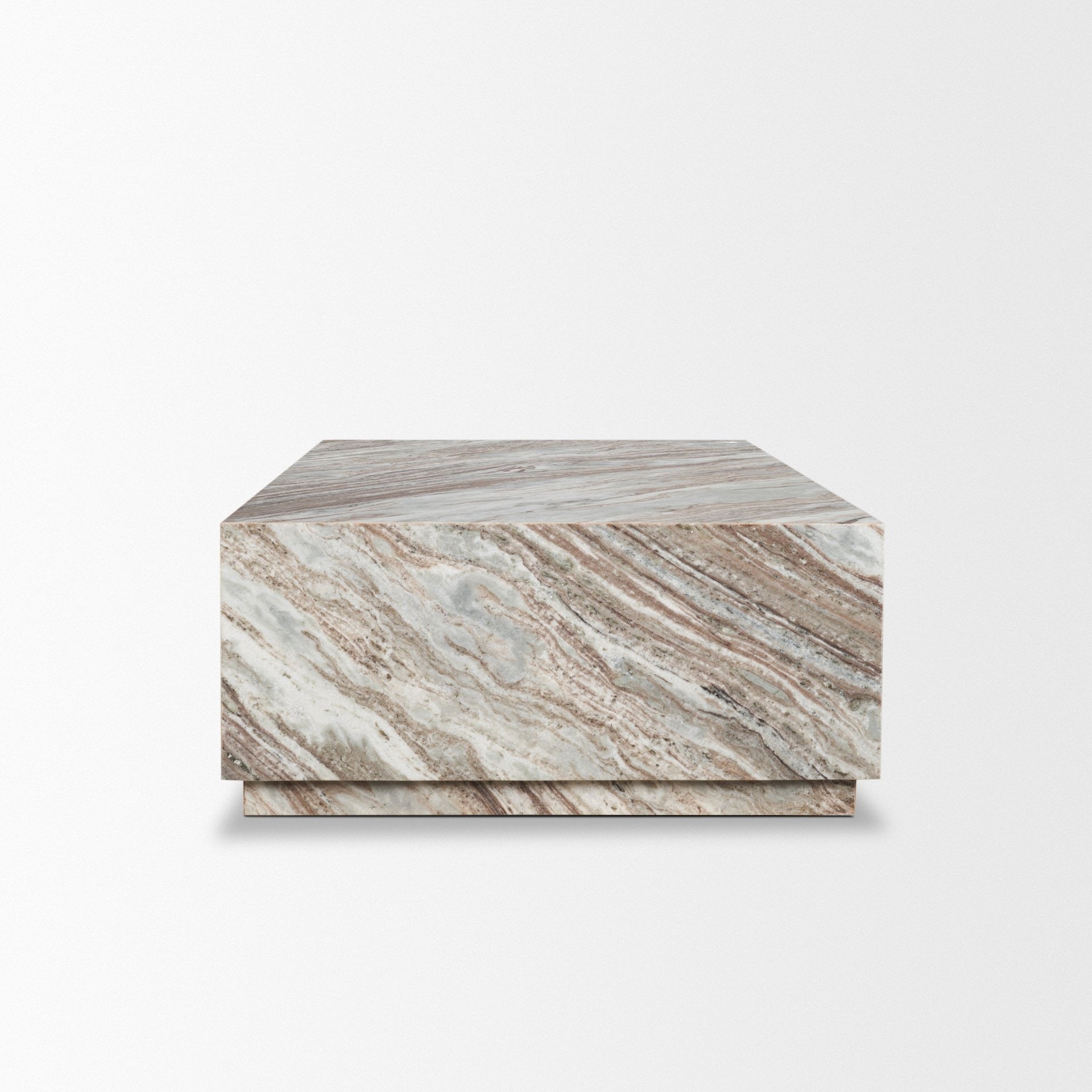 Matteo Solid Pink Marble Rectangular Coffee Table - Dekor Butik