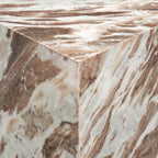 Matteo Solid Pink Marble Square Side Table - Dekor Butik