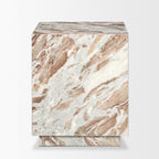 Matteo Solid Pink Marble Square Side Table - Dekor Butik