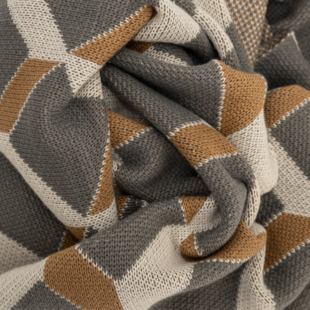 Throw BlanketsMetroGlam Tri Color Arcylic Knit Throw Blanket 50"x 60" - Dekor Butik