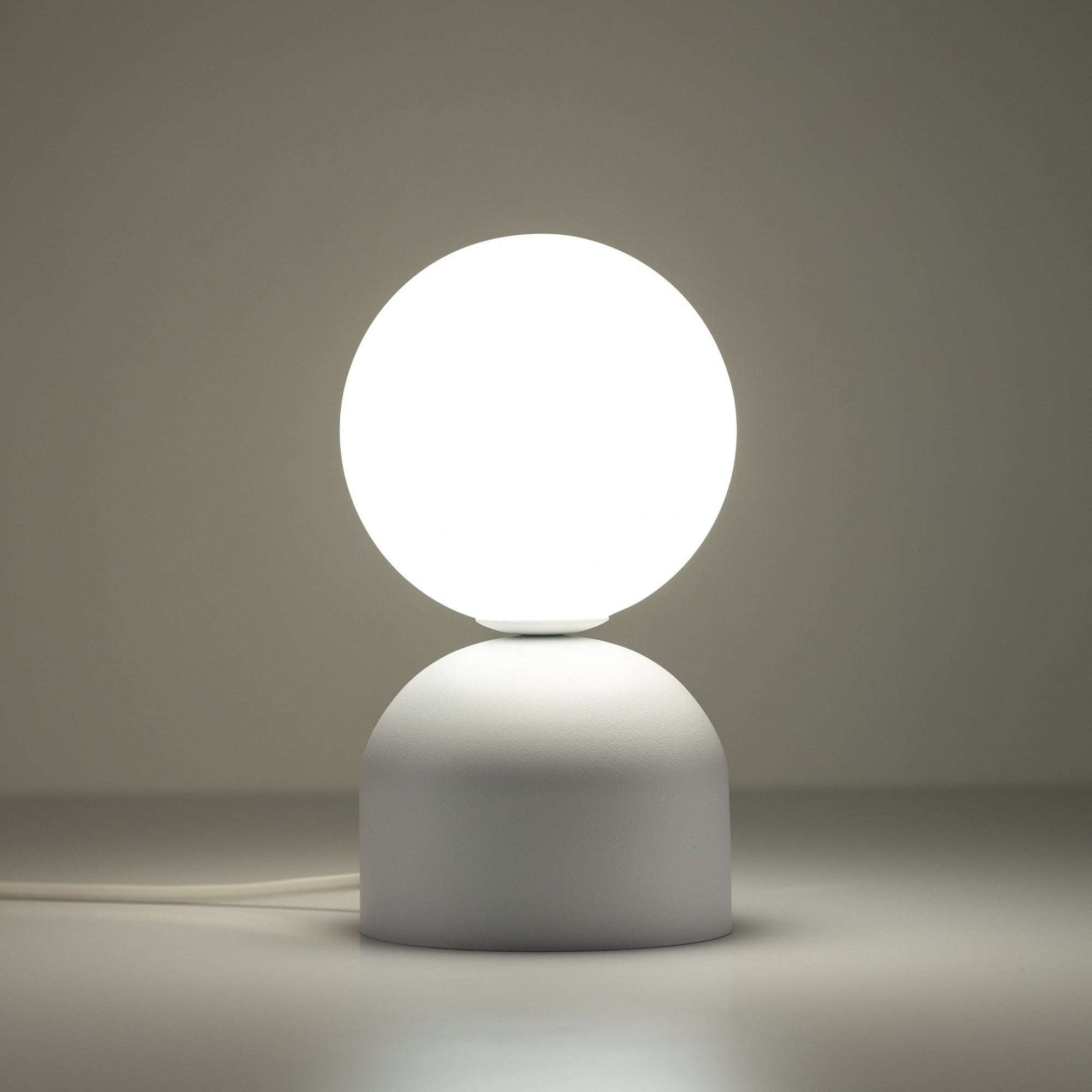 Miki Modern Glass Globe Table Lamp for Bedroom Nightstand, Living Room & Ambient Accent Lighting - Dekor Butik