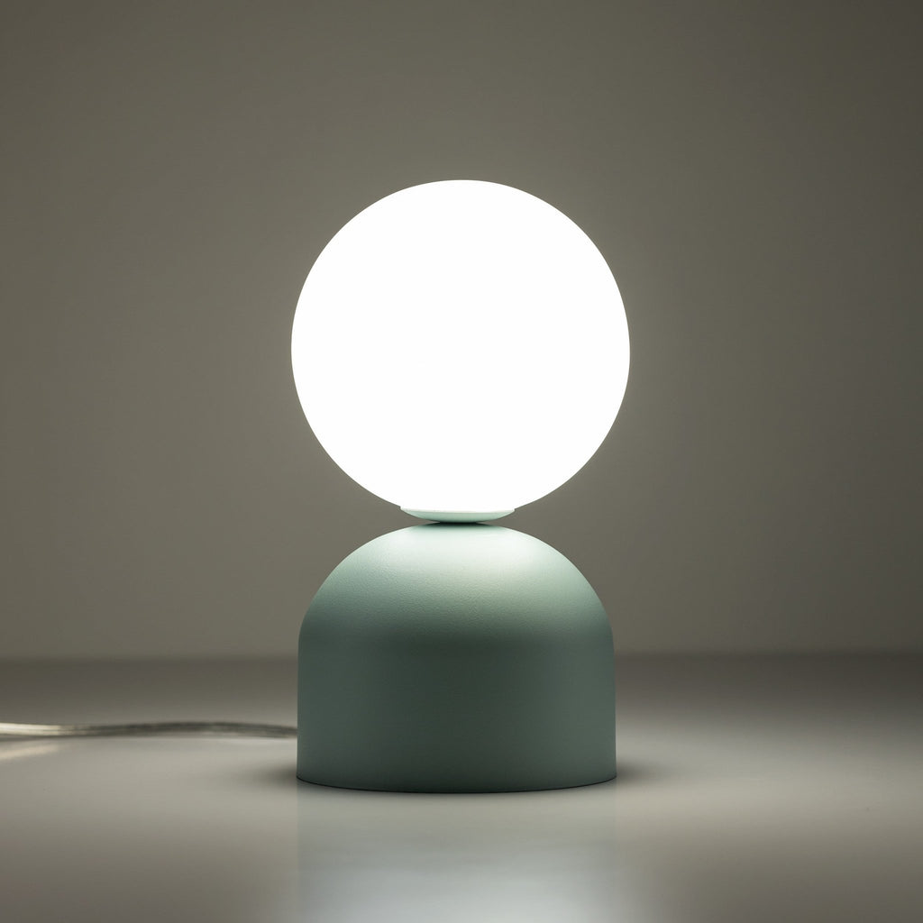 Miki Modern Glass Globe Table Lamp for Bedroom Nightstand, Living Room & Ambient Accent Lighting - Dekor Butik