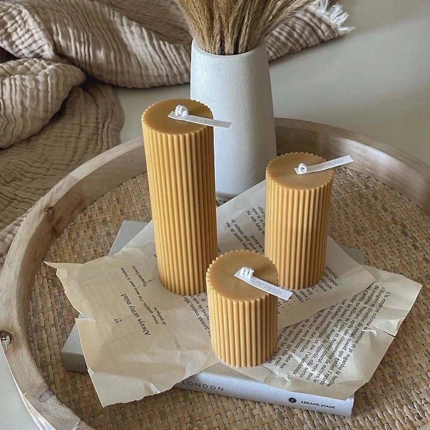Candles and HoldersMinimalist Pillar Candle Set - 3 Colors - Dekor Butik