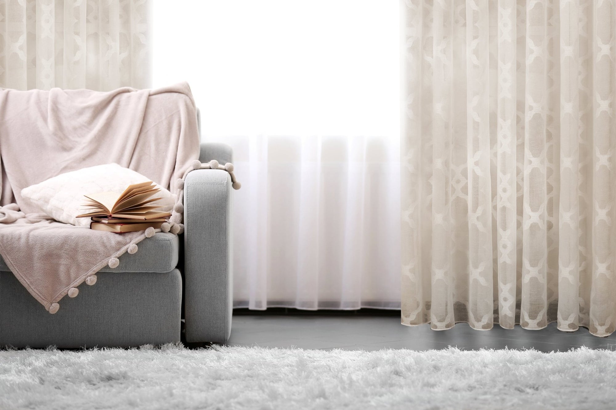 CurtainsModena Retro Jacquard Design Sheer Grommet Curtain 108" x 95" - Dekor Butik